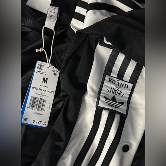 Adidas Originals [M-L] Men's Adilenium 2 Megabreak Jacket Black Oversized JN0810 - Picture 5 of 10